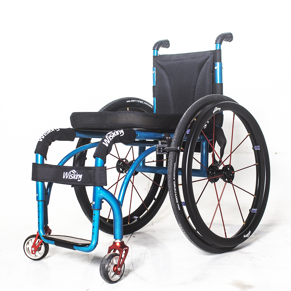 Leisure Sports Lightweight Portable Aluminum Alloy Active Wheelchair for Disabled People