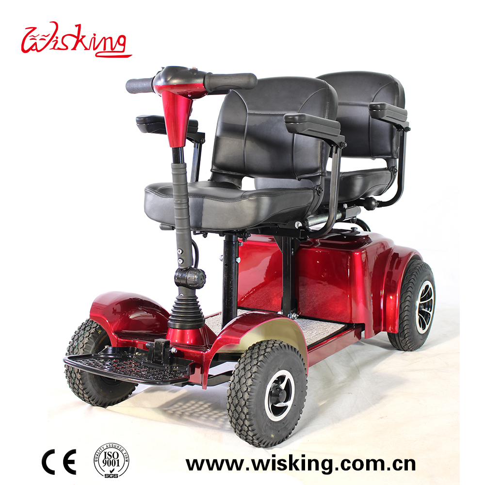 4 wheel double seat mobility scooter for elderly