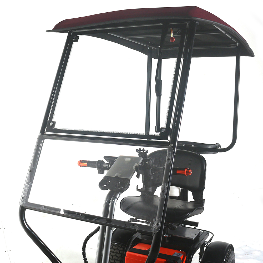 customized outdoor 4 wheel golf mobility scooter with roof and windshield