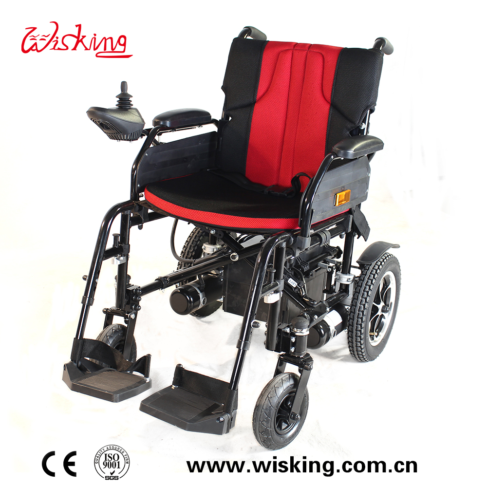 folding power wheelchair for disabled with Aluminum rims