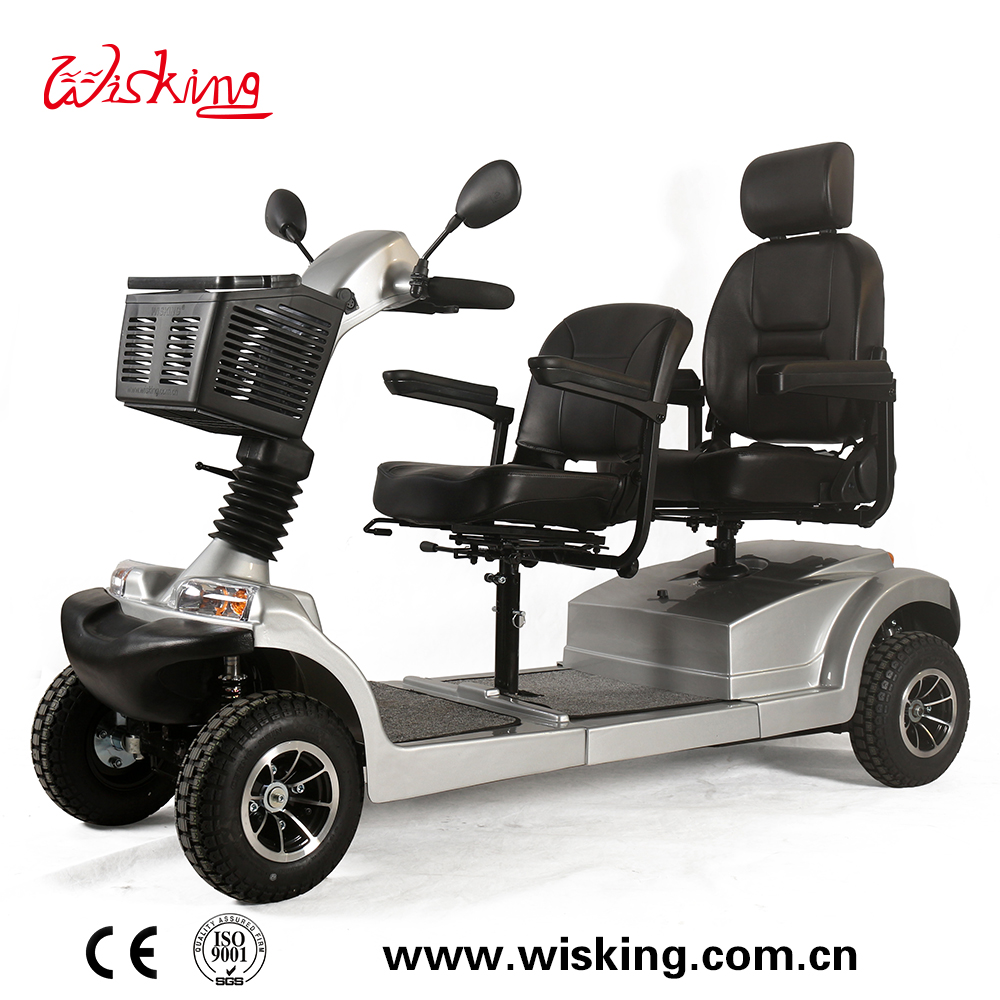 Front and Rear Seats Mobility Scooter with Roof for Elderly