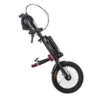 hand cranked wheelchair trailer with electric assistance for racing 