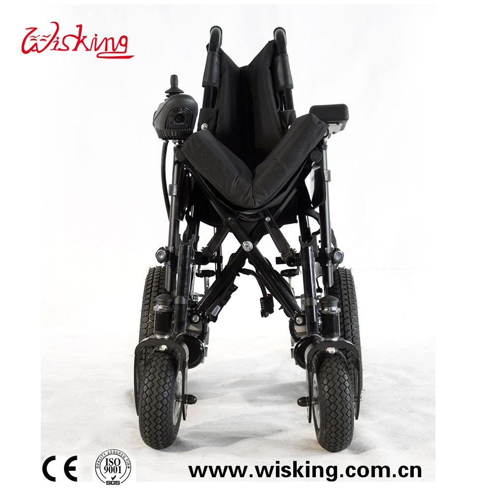 four wheels foldable handicapped electric Wheelchair with e-brake