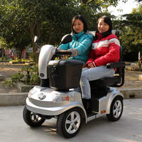 compact mobility scooter with two seats for tall body or two people